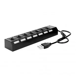 Hub Sate A-HUB16 7 Portas 2.0 C/power Negro