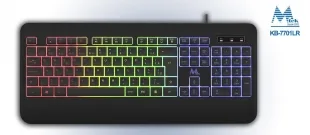Mtek KB-7701LR Port Gaming Rainbow Portugues Negro