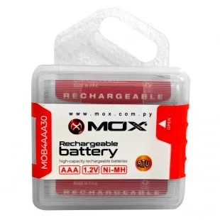Pila AAA Recarregavel MOX X4 3000MAH