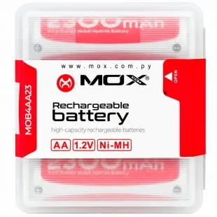 Pila Recarregavel MOX AA X4 2300MAH