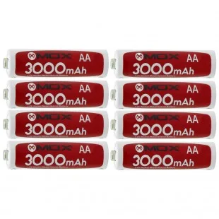 Pila Recarregavel MOX AA X8 3000MAH
