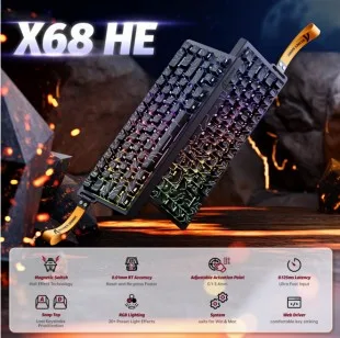 Attack Shark Magnetico X68HE PRO C/Cable Negro