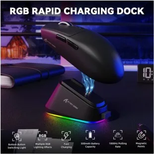 Attack Shark G3PRO 1K WIRED+2.4G+BT 471730 Negro
