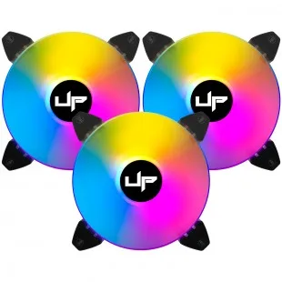 Ventilador UP Gamer Aurea KIT 3X1 ARGB C/control