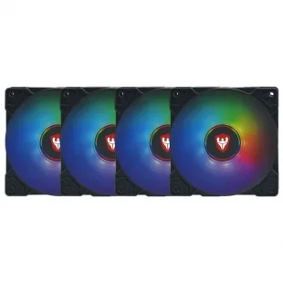 Ventilador Sate LED KIT 4 FAN RGB