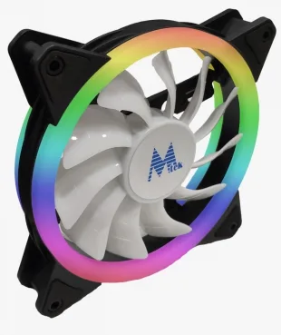 Ventilador Mtek F-26 Spectrum 12 LED ARGB Negro
