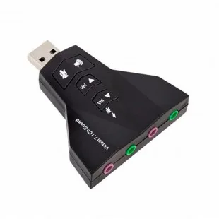 Adaptador Audio USB para 7.1 Microfins