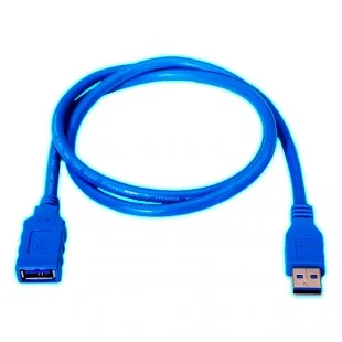 Cable USB Extensor 2M 3.0 Microfins Azul