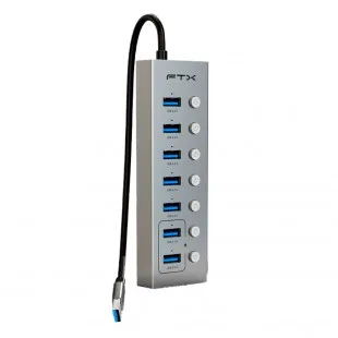 Hub FTX CT-HUBU7-AG 7EN1 UBS 3.0 5GBPS Gris