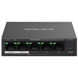 Switch Mercusys MS105GP 5P 4POE+65W Giga