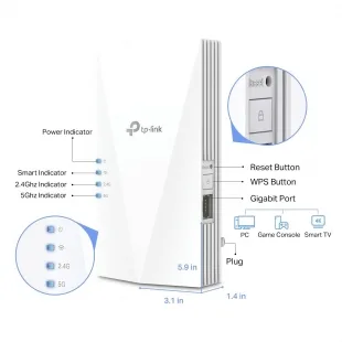 Tp-link RE600X AX1800 Dual Band WIFI6
