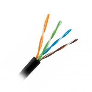 Cable Rede UTP 305M Externo CAT5 Negro