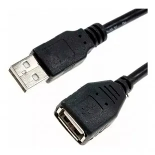 Cable USB Extensor 3M 2.0 Microfins Negro