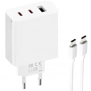 Cargador 67W PD USB-C/USB-A/Cable Usb-c Blanco
