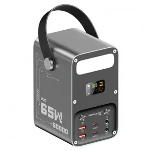 Cargador Port. Konfulon A69Q 60000MAH PD65W Negro