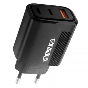 Sate A-CC1202 Adapter Usb+usb-c 12W Negro