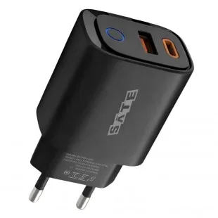 Sate A-CC1204 Adapter Usb+usb-c 12W Negro