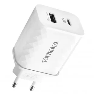 Sate A-CC2001 Adapter Usb+usb-c 20W Blanco