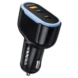 Sate para Carro QC3.0+PD Negro A-CC2014