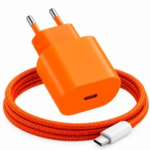 Cargador Usb-c ADA+Cable 17 PRO Orange