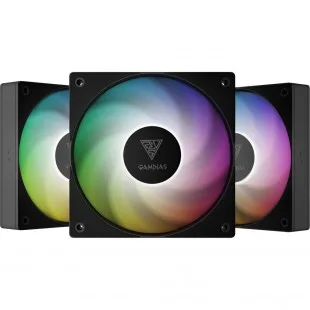 Ventilador Gamdias Notus PWM 3FAN Negro