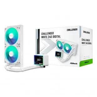 Water Cooler Asrock Challenger 240 Digital White*g WAAGA6 Blanco