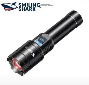Lanterna Smiling Shark C/bateria Negro