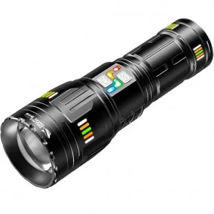 Lanterna Smiling Shark Multi Funcion C/bateria Negro SD-5995