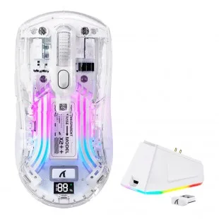 Attack Shark X2PRO 3D RGB WIRED+2.4G+BT Whit