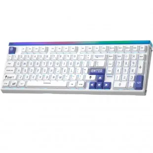 Aula HERO99 Mec. C/Cable RGB White+blue Blanco