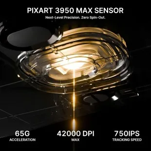 Attack Shark V8 8K WIRED+2.4G+BT Negro