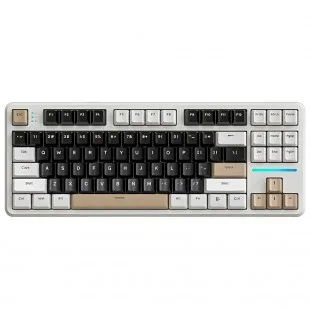 Attack Shark X87 Mec. RGB WIRED+2.4G+BT Blanco