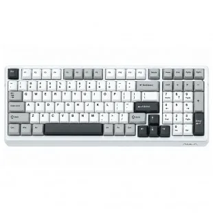 Aula F99 Mec. Inalámbrico C/Cable Grey+white Blanco