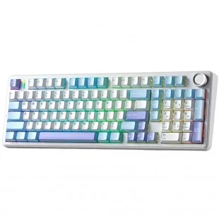 Aula F99 Mec. Wired C.Cable RGB Blanco Blue