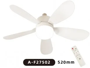 Ventilador Sate C/luminaria E27 30W Whit C/con