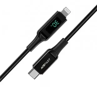 Acefast C6-01 Usb-c para Lightning 1.2M Negro DIGITAL/30W