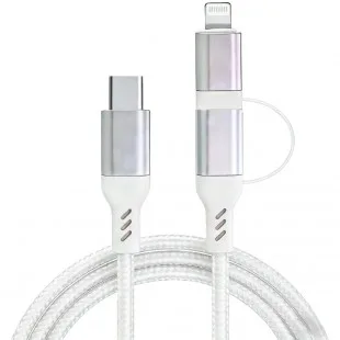 Smartfy FCC04G Usb-c para Usb-c+light 1M Gris