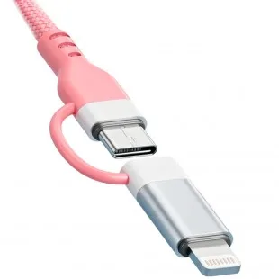 Smartfy FCC04P Usb-c para Usb-c+light 1M Rosa