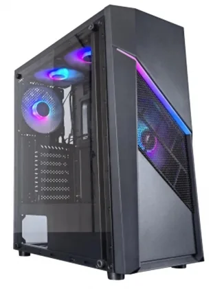 Sate 1401K Gamer 4FAN ATX Negro