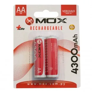 Pila Recarregavel MOX AA X2 4300MAH