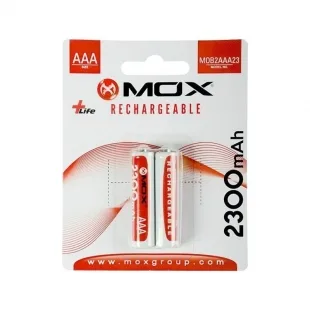Pila AAA Recarregavel MOX X2 2300MAH