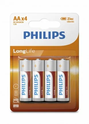 Pila Philips Extra Zinc PACK-4 Orange