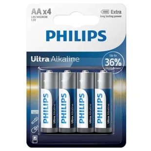 Pila Philips Ultra Alkalina PACK-4 Azul