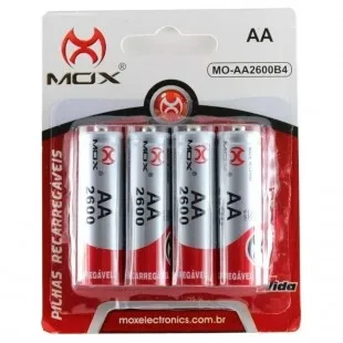 Pila Recarregavel MOX AA X4 5000MAH